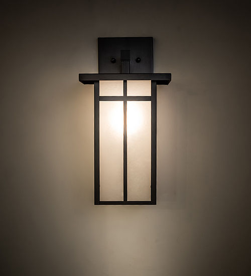 Meyda 9" Wide Hyde Park "T" Mission Solid Mount Wall Sconce