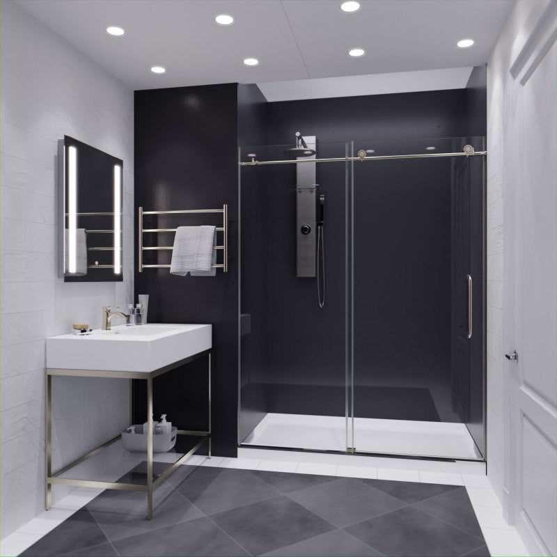 Thumbnail: ANZZI Lone Series 60 in. x 76 in. H Sliding Frameless Shower Door in