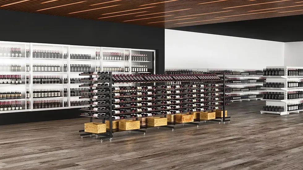 Thumbnail: W Series Single Sided Island Display Rack Presentation Row 3