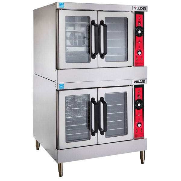 Vulcan SG44-LP Liquid Propane Double Deck Full Size Gas Convection Oven with Sol