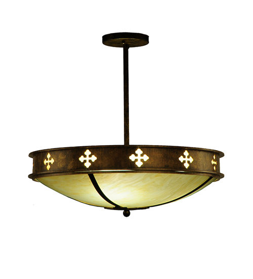 Meyda 20" Wide Byzantine Semi-Flushmount
