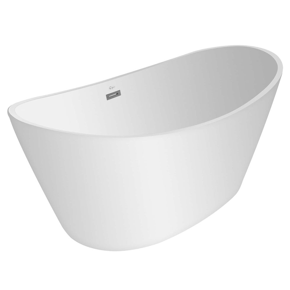 Thumbnail: 67" Freestanding Soaking LED Tub with Center Drain