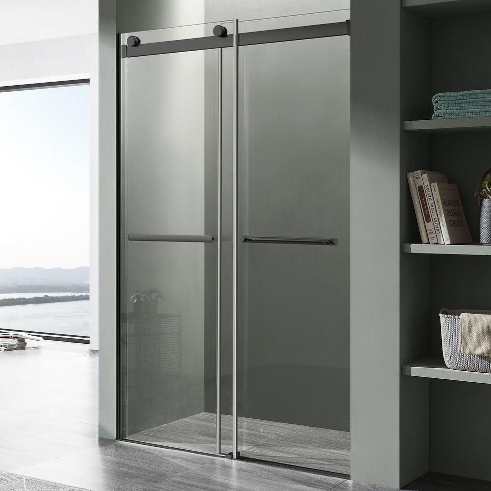 Thumbnail: ANZZI 48 in. x 76 in. Frameless Sliding Shower Door w/ Horizontal