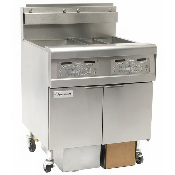 Frymaster FPGL230-4CA Liquid Propane Floor Fryer with Two Split Frypots and Auto