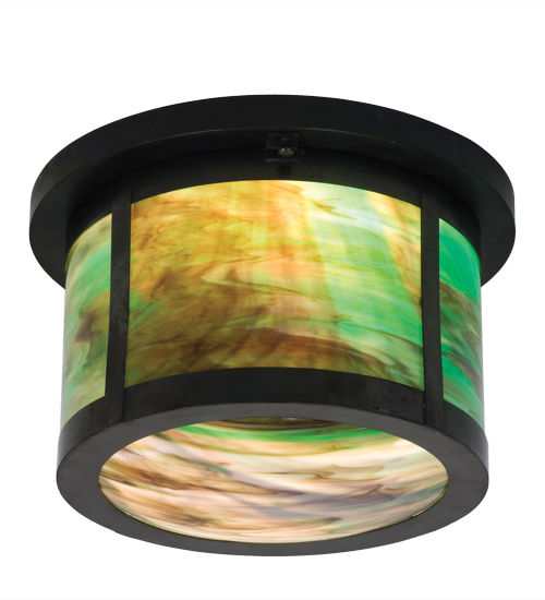Meyda 14"W Craftsman Flushmount