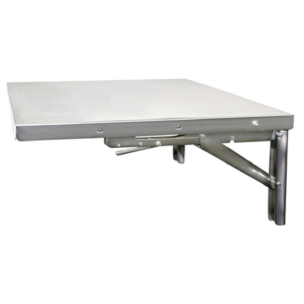 Cadco FUS-1L 22" Left Flip-Up Outer Shelf Stainless Steel for Food Carts