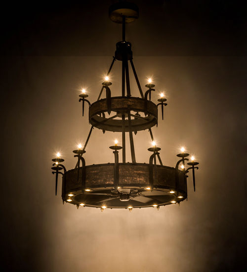 Meyda 62" Wide Costello 18 Light Two Tier Chandel-Air