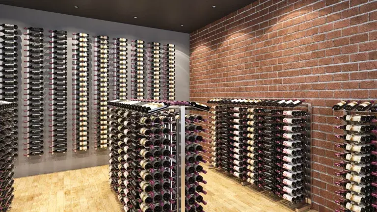 Thumbnail: W Series Island Display Rack 4PR Ext (freestanding metal wine rack