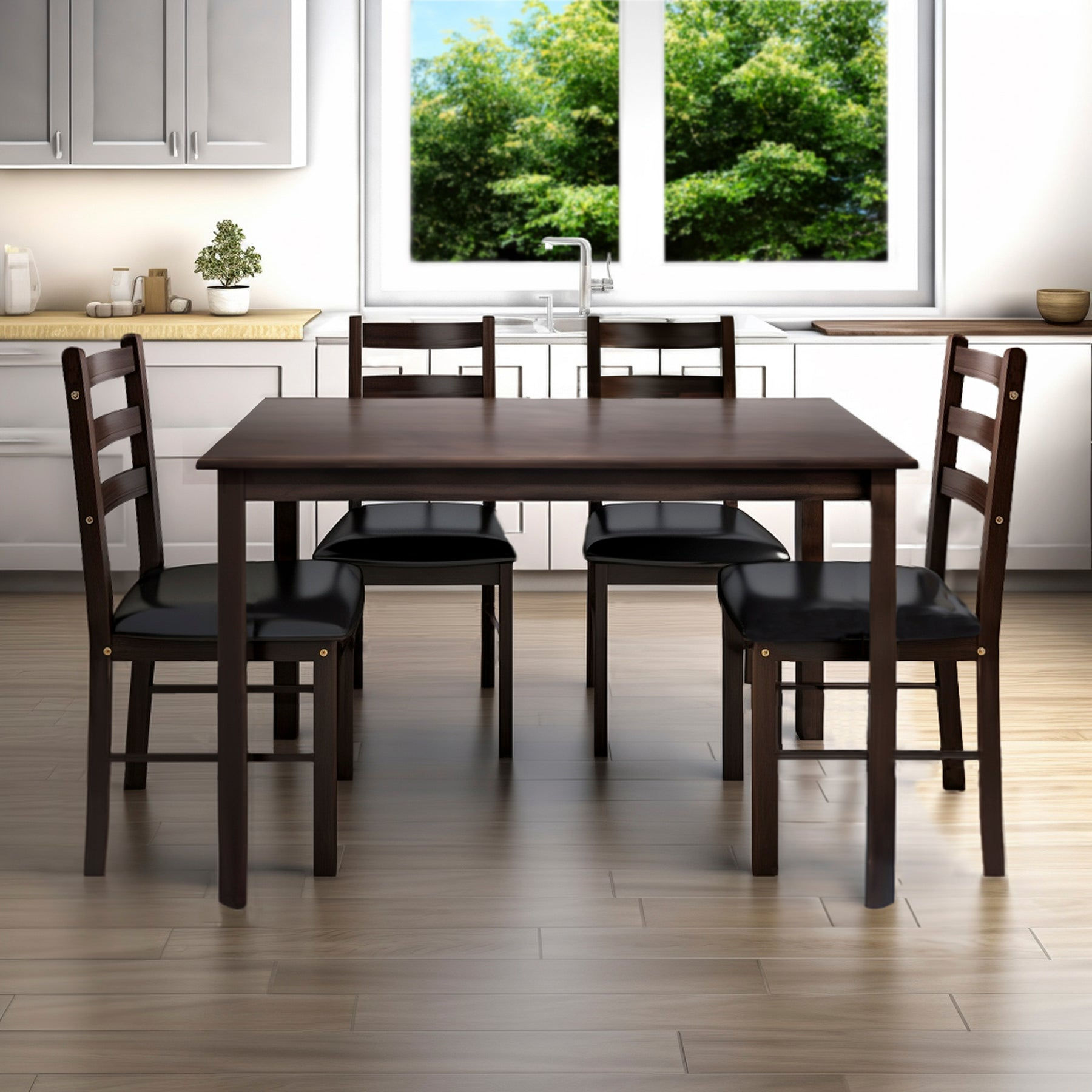 Kinger Home Jordan 5-Piece Indoor Dining Set | Compact for Small Spaces