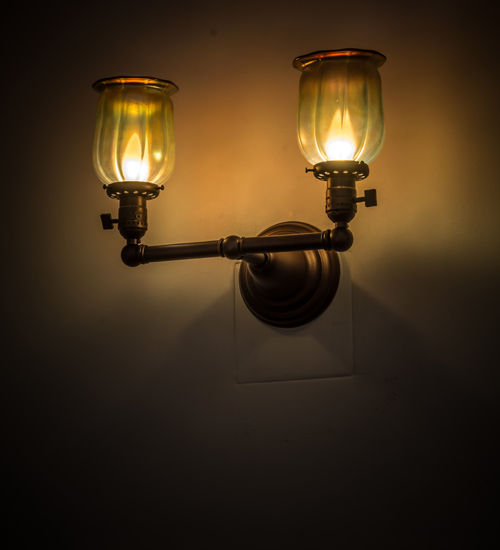 Meyda 15"W Revival Chelsea Favrile 2 LT Wall Sconce