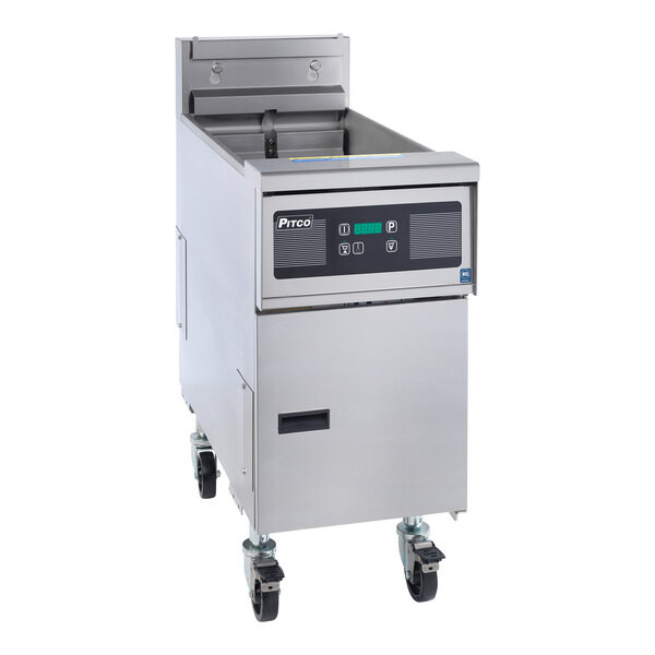 Pitco® SE184-VS7 60 lb. Solstice Electric Floor Fryer w/ 7″ 614SE184VS7D