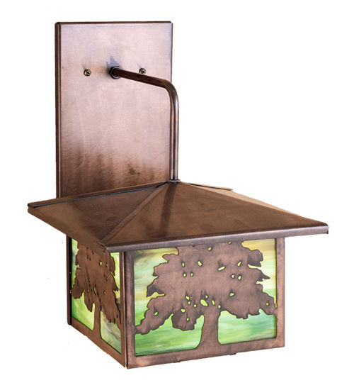 Meyda 10"W Oak Tree Lantern Wall Sconce