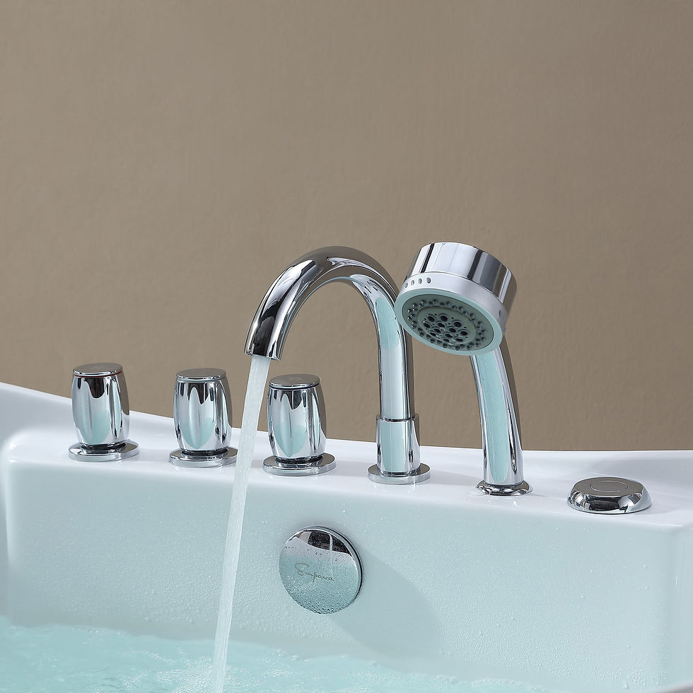 Thumbnail: ibathtub 59" Freestanding Boat-shaped Whirlpool Bathtub w/ Center Drain