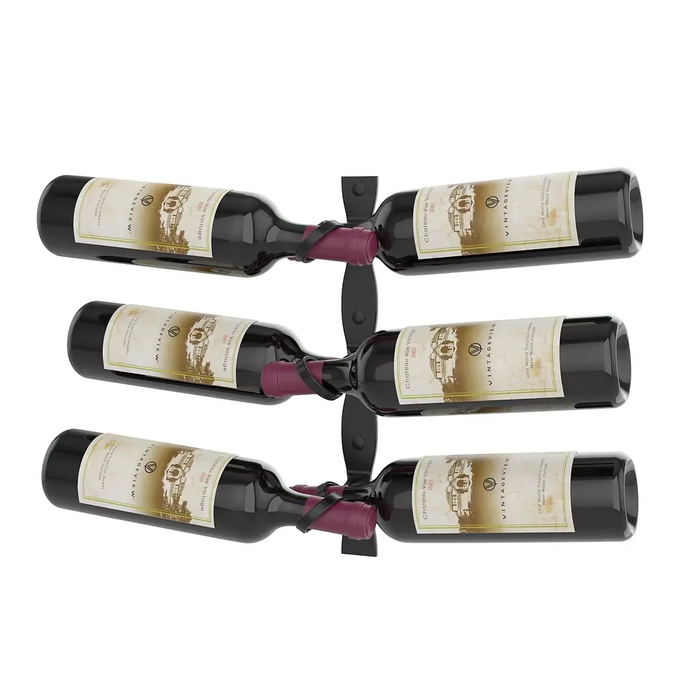 Thumbnail: Helix Dual 15 (minimalist wall mounted metal wine rack)