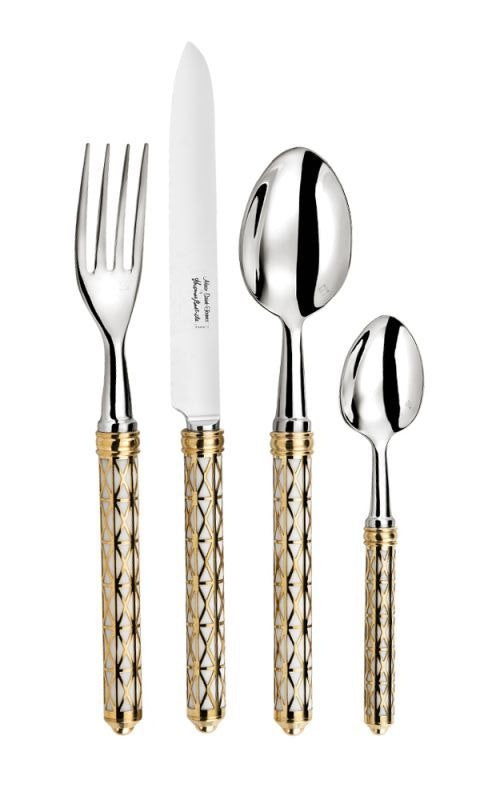 Alain Saint Joanis Louxor Gold & White 5-Piece Place Setting