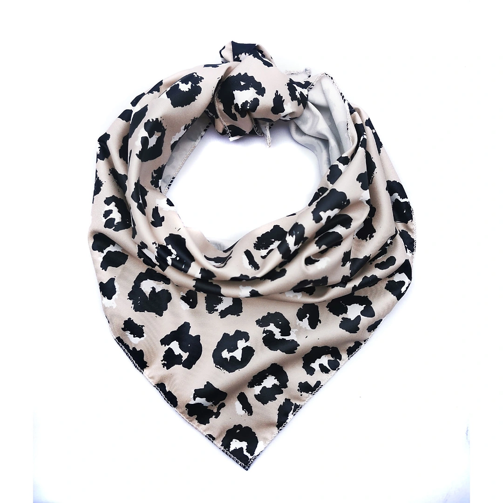 Pet Pooch Boutique Nude Leopard Bandana - Small / Medium