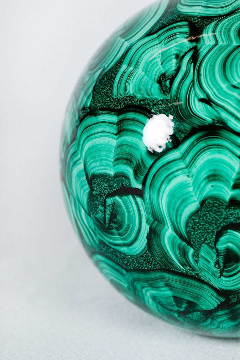 Thumbnail: Painted Malachite Sphere | SOLD
