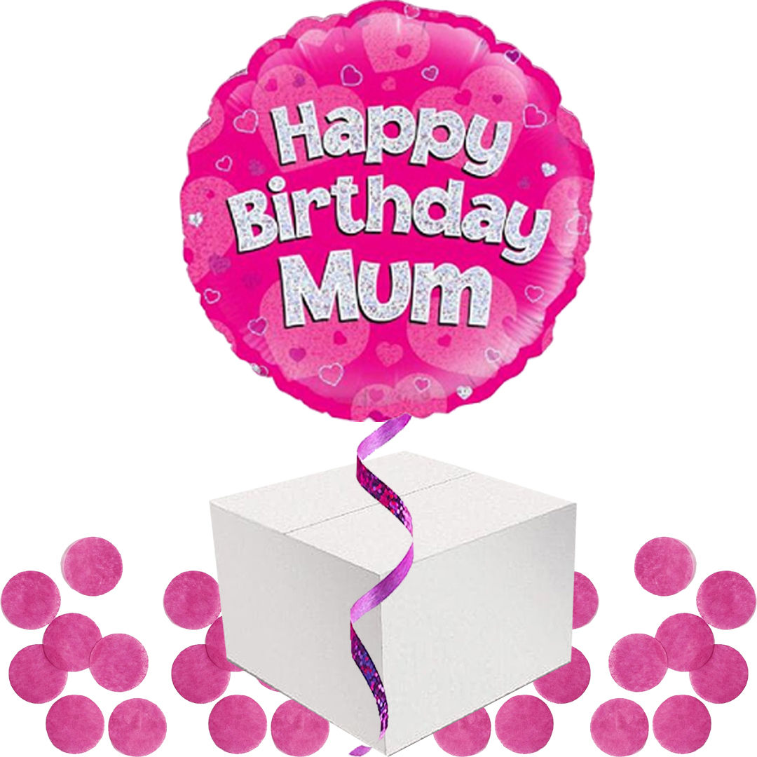 Balloon in a Box - Happy Birthday Mum