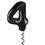 Thumbnail: 34" Black Foil Balloon Numbers