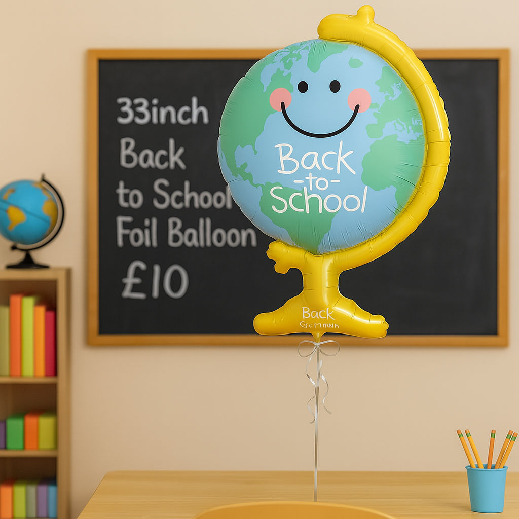 33" Back To School Globe Foil Balloon