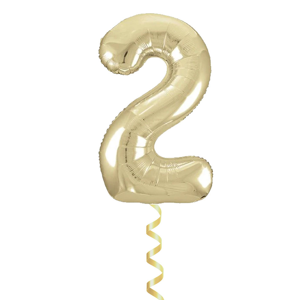 Thumbnail: 34" White Gold Foil Balloon Numbers