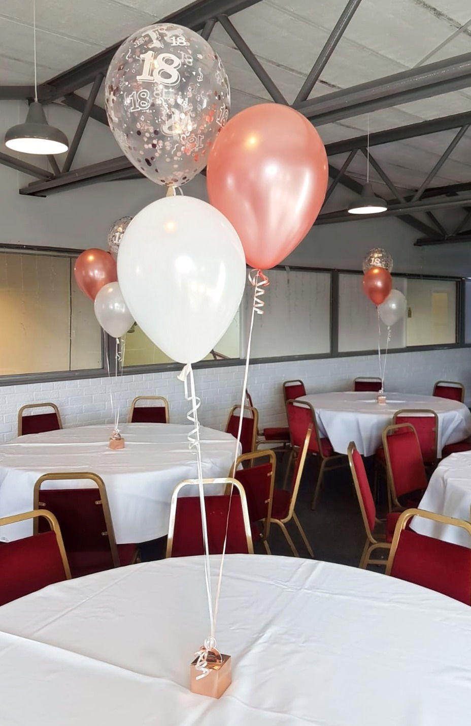 3 Latex Balloon Bouquet with Confetti Topper