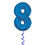 Thumbnail: 34" Royal Blue Foil Balloon Numbers
