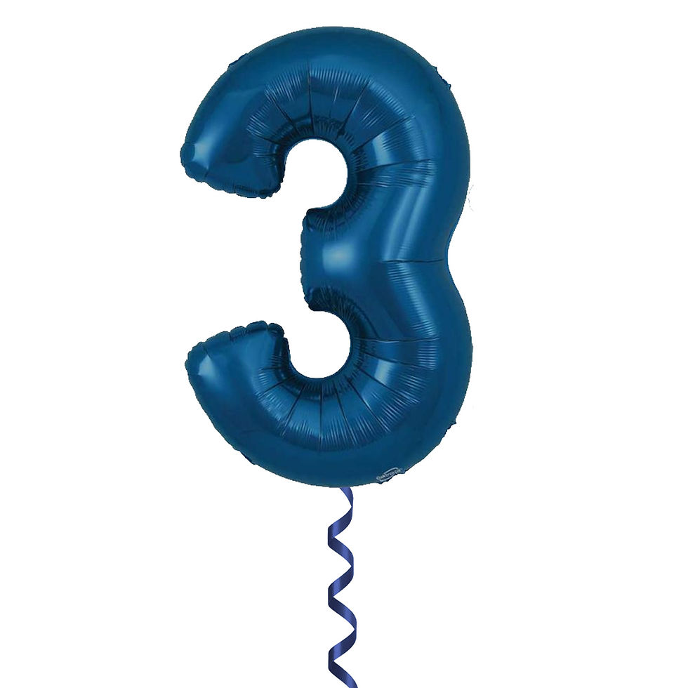 Thumbnail: 34" Navy Blue Foil Balloon Numbers
