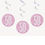 Thumbnail: 6 Pack Hanging Swirl Decorations Age 13 - 100 - Pink