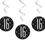 Thumbnail: 6 Pack Hanging Swirl Decorations Age 13 - 100 - Black