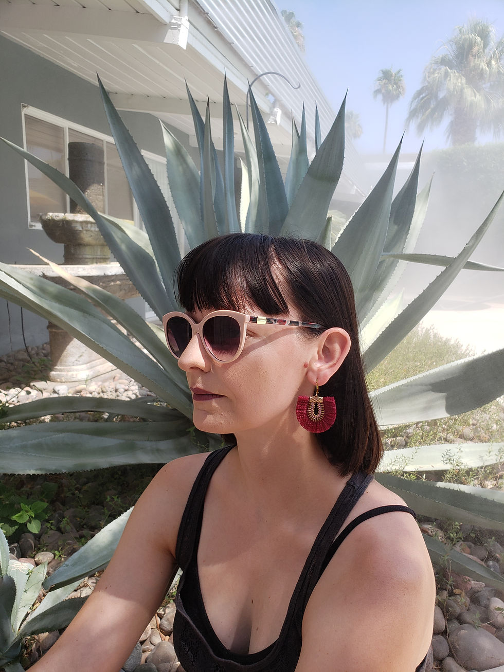 Fuchsia Zipper Earrings