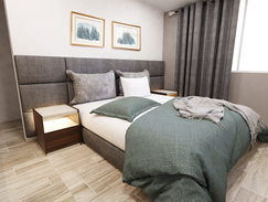 recámara con luz, cabecera tapizada, cabecera con luz, recamara moderna, recamara minimalista, recamara barata,
recamara con volado, recamara con closet, buros con luz