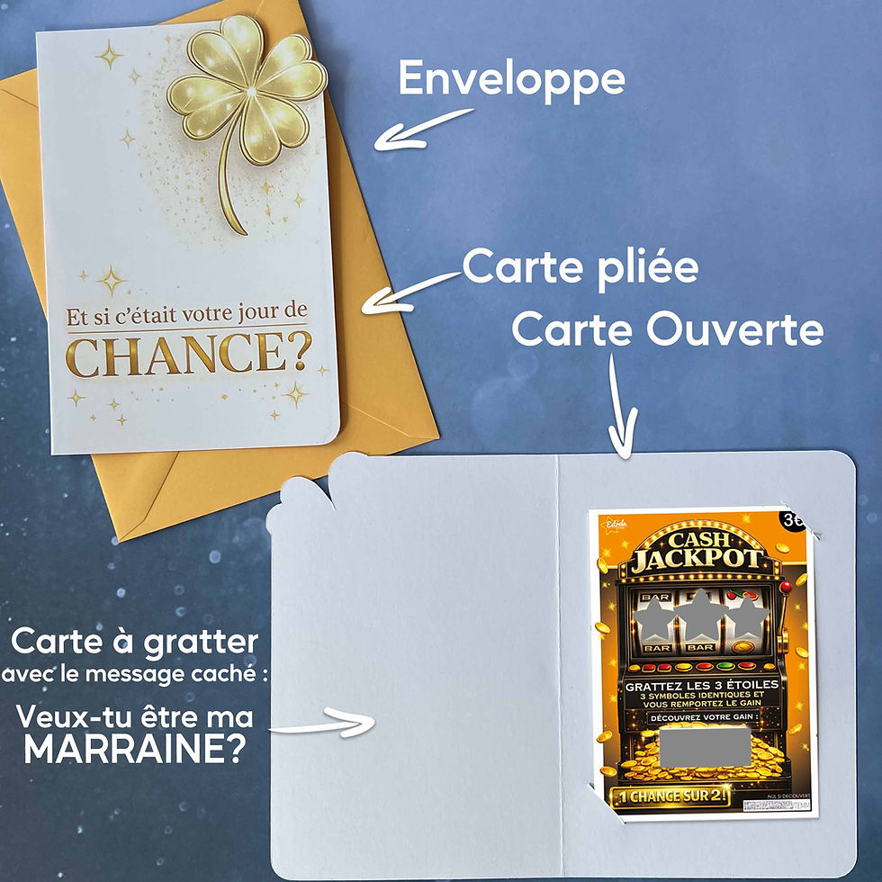 Miniature : Carte à Gratter + carte + enveloppe - message de votre choix