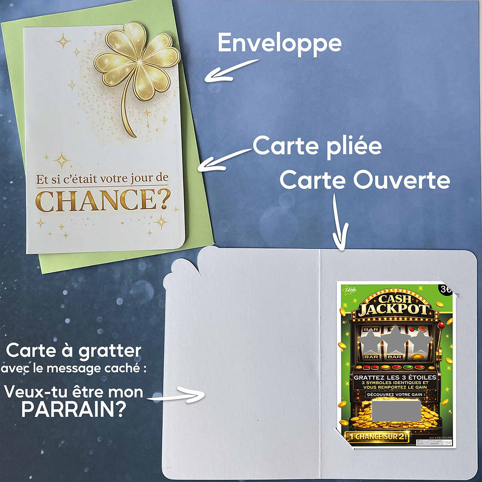 Miniature : Carte à Gratter + carte + enveloppe - message de votre choix