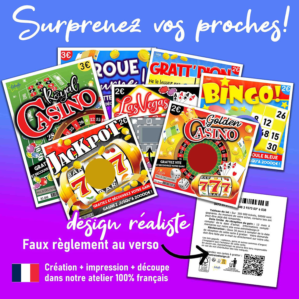 Miniature : LOT DE 7 CARTES à GRATTER