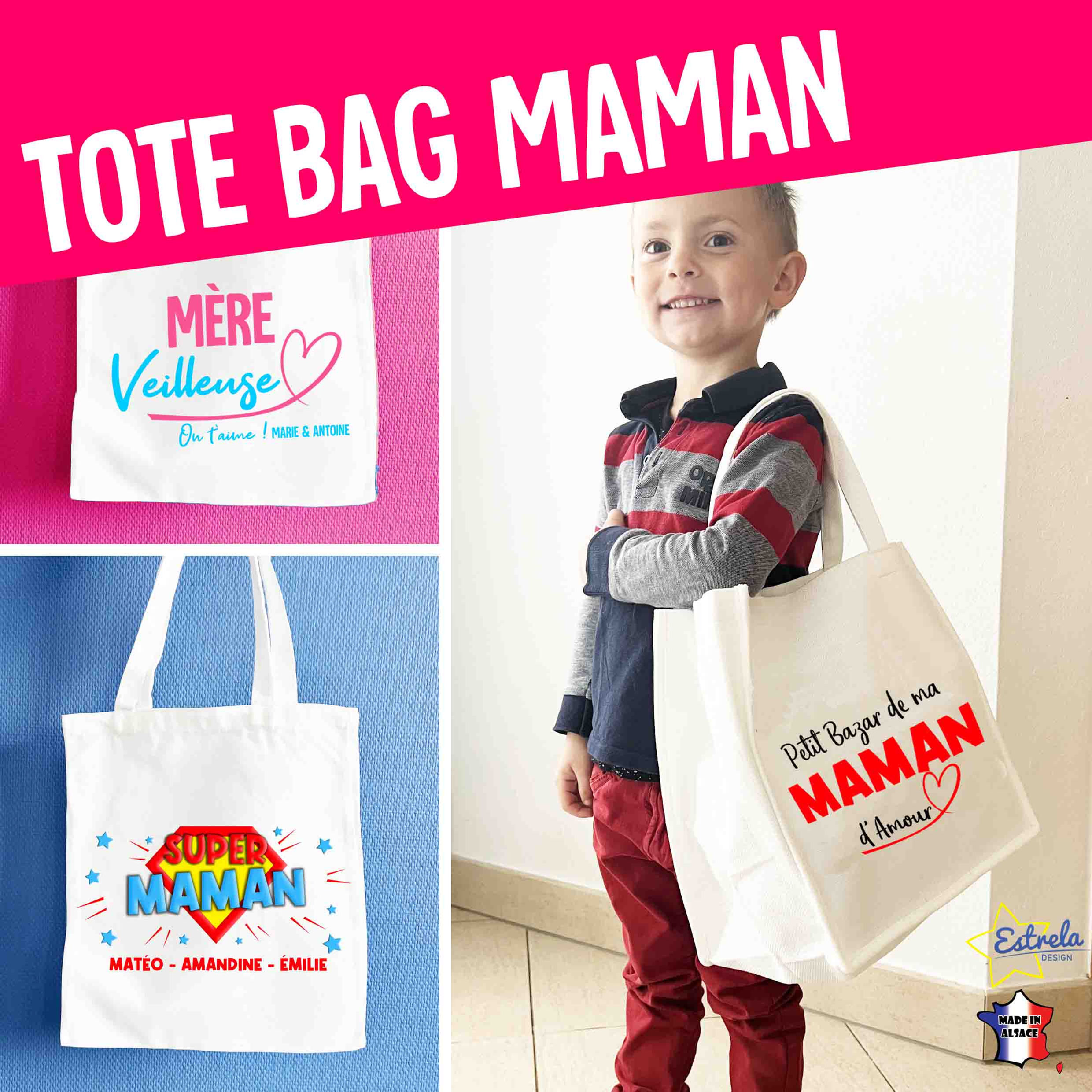 TOTE BAG MAMAN à personnaliser