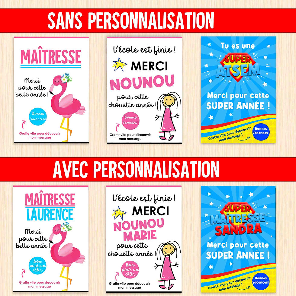 Miniature : CARTE A GRATTER  - Cadeau fin d'année - Ecole