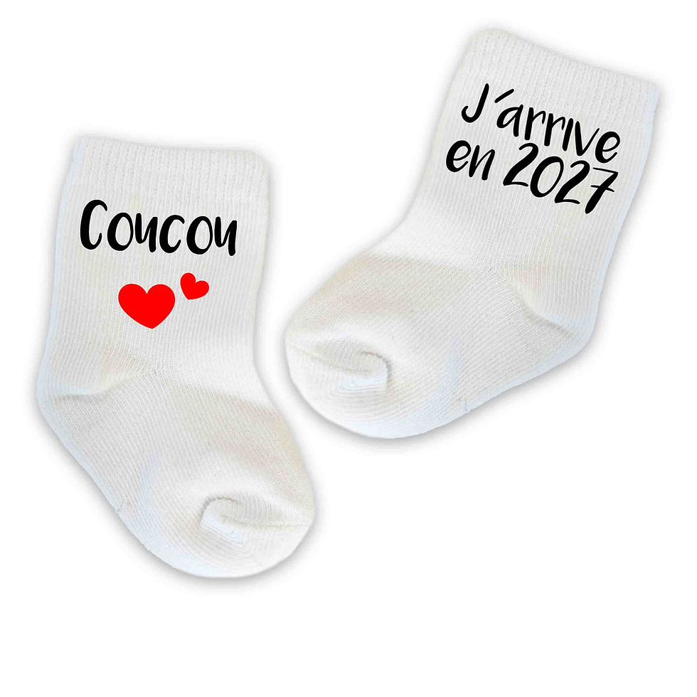 Miniature : Chaussettes personnalisées - annonce Grossesse