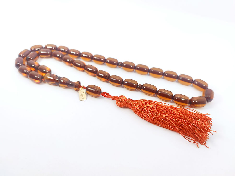 EBU ZEYN USTA ESERİ İMZALI İRİ BOY SIKMA KEHRİBAR