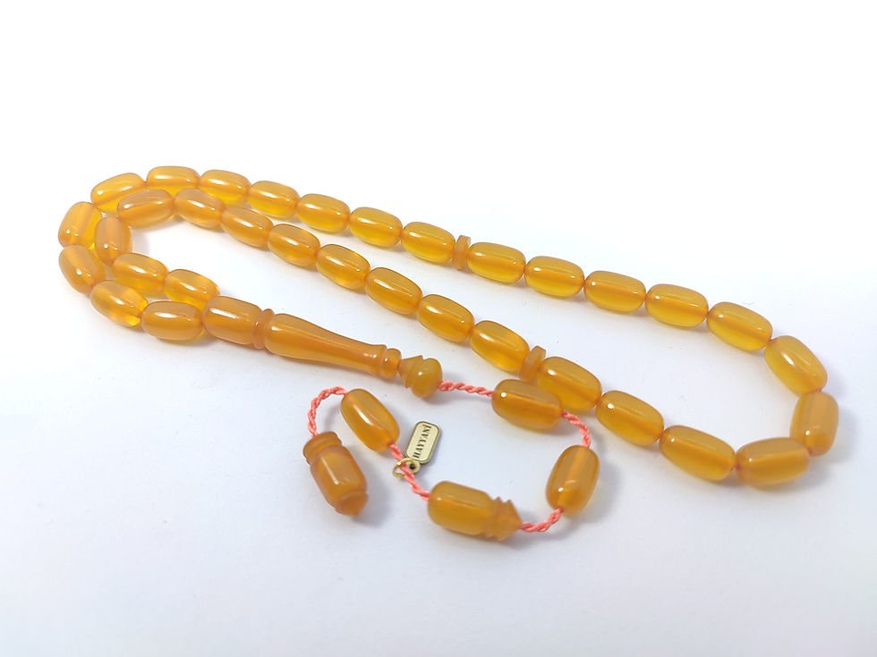 HAYYANİ USTA İŞİ İMZALI RENGİN ZİRVESİ SIKMA KEHRİBAR