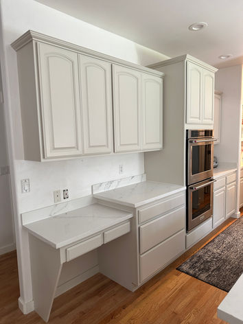 cabinet repaint in creamy white