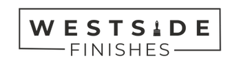 Westside Finishes main logo in black text with a paint bush replacing the "i"