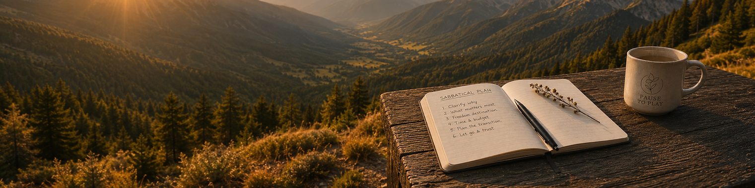 Intentional travel and sabbatical planning in the mountains | Pause to Play