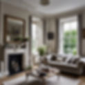 Beautiful Georgian British townhouse living room (21st century but classic design) with go