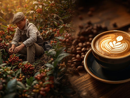 Kaffeeernte, Latteart, Guter Kaffee, brüh