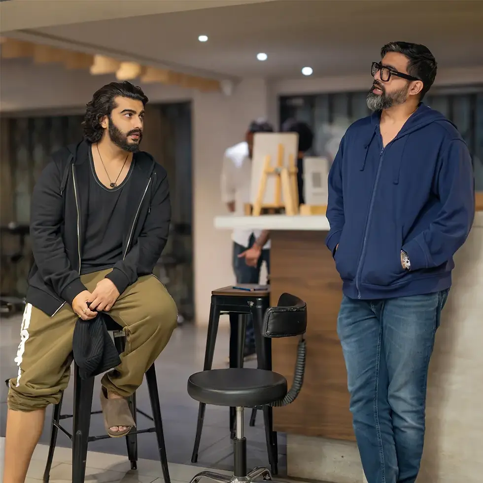 Arjun Kapoor with Sunny Bhanushali in Aliens Tattoo Studio