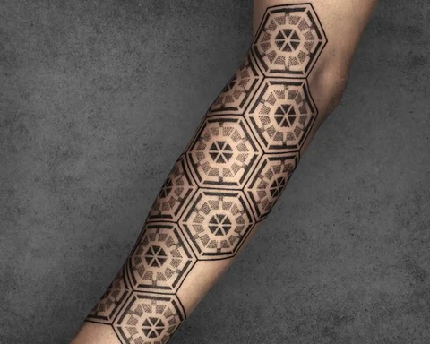 Geometric Tattoos by Aliens
