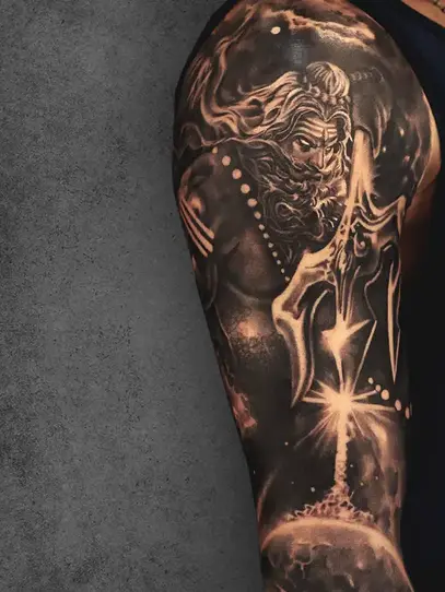 angry shiva tattoo