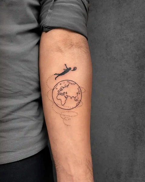 small travel tattoo