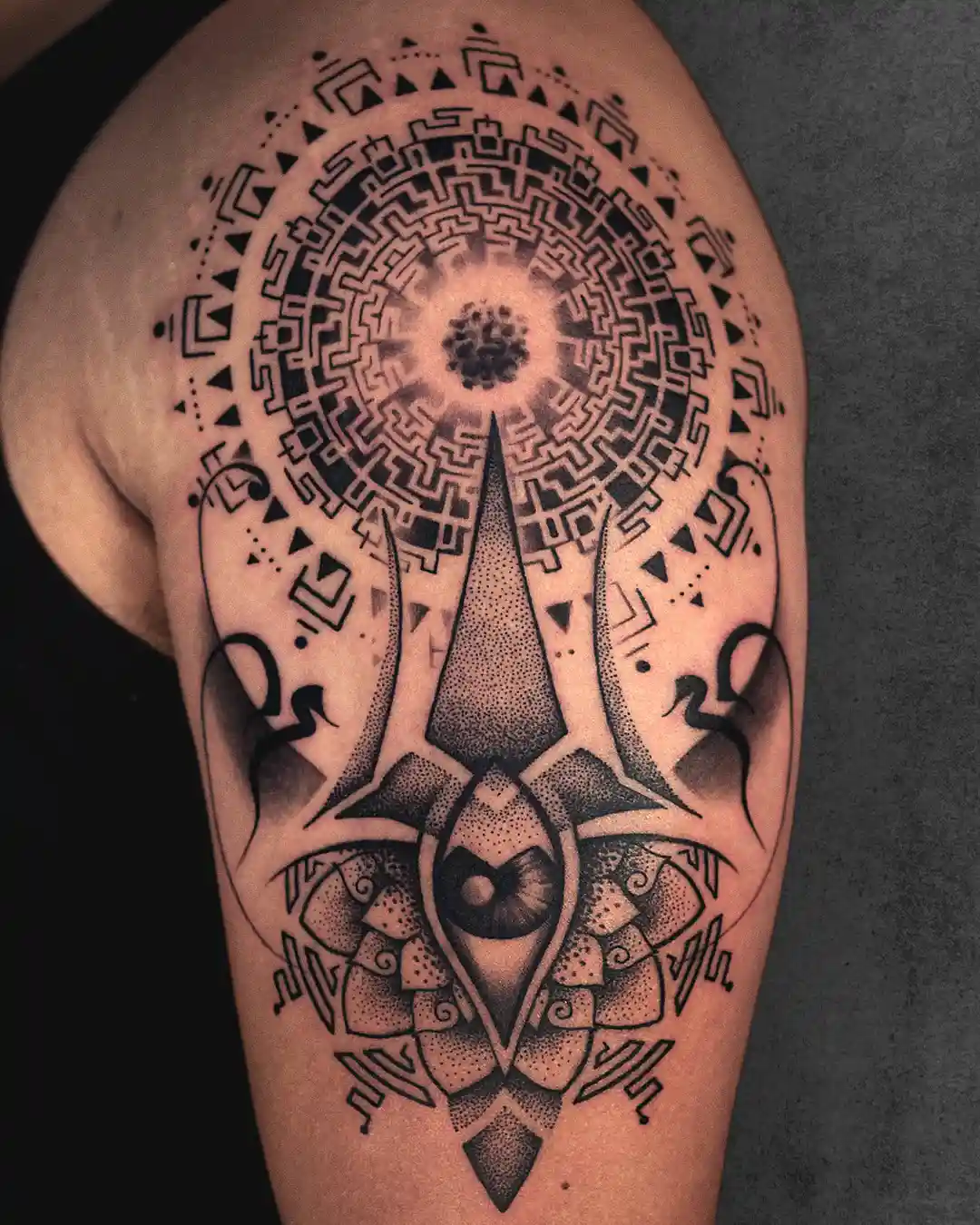 third eye tattoo with mandala